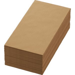 eco Brown Bio Dunisoft® Napkins, 1/8 Book Folded 40cm x 40cm