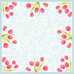 Painted Tulips Dunicel® Slipcover 84cm x 84cm