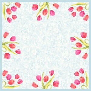 Painted Tulips Dunicel® Slipcover 84cm x 84cm