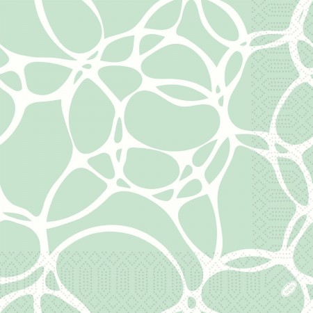 Duni Tissue Design Napkin, 3ply 40cm x 40cm, Ocean Mint