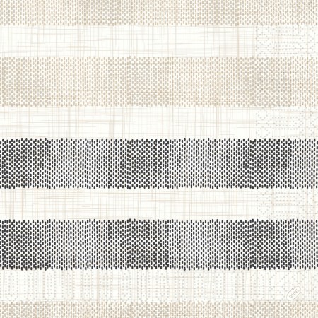 Duni Tissue Design Napkin, 3ply 40cm x 40cm, Rigato Black