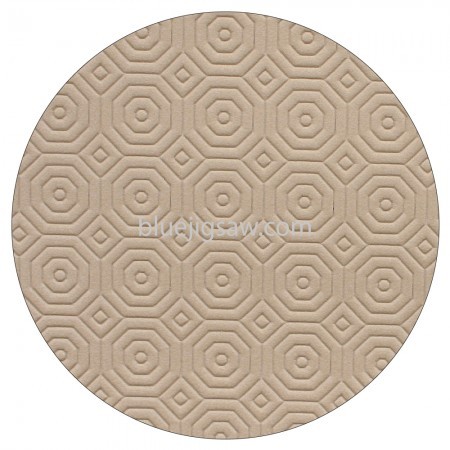 Round Beige Table Protector