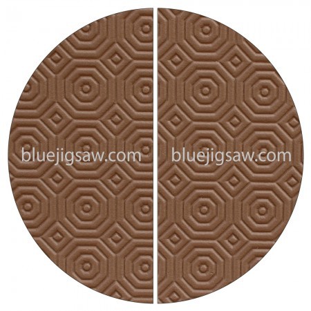 Two Piece Round Brown Table Protector