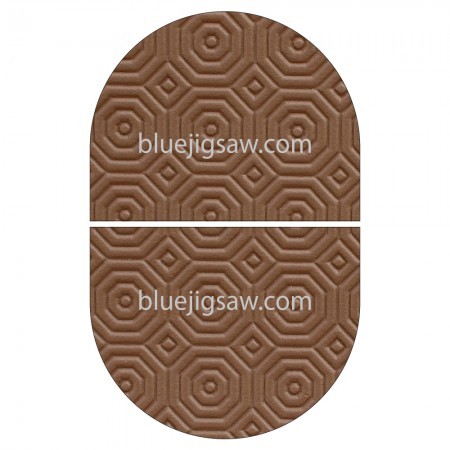 2 Piece Oval Brown Table Protector