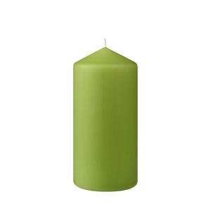 Duni Matt Leaf Green Pillar Candle, 150mm x Ø70mm