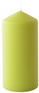 Duni Matt Kiwi Pillar Candle, 150mm x Ø70mm