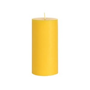 Duni Stearin Yellow Pillar Candle, 150mm x Ø70mm