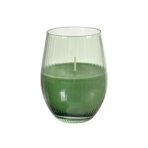 Green Ritz Candle Glass 12.5cm x Ø7.6cm