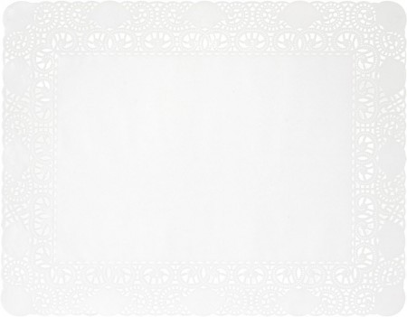 Duni White Doilies Rectangle, 20cm x 30cm