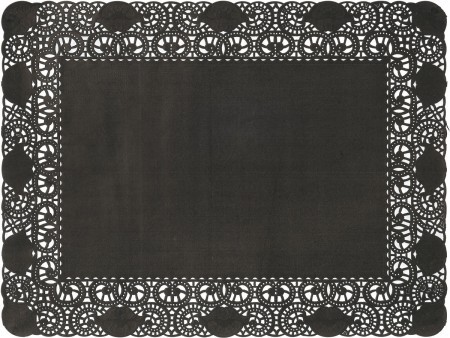 Duni Black Doilies Rectangle, 30cm x 40cm