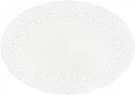 Duni White Doilies Oval, 17cm x 24cm