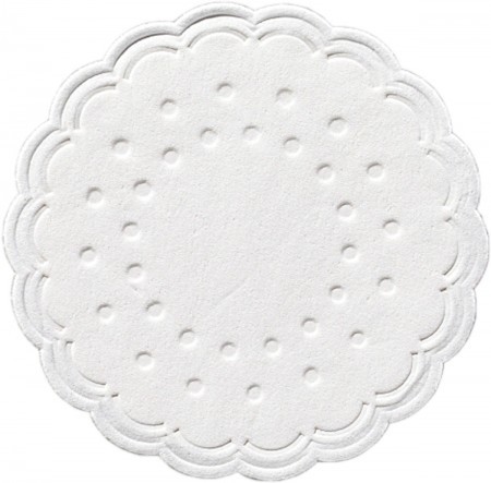 Duni White Paper Coaster Round Ø7.5cm