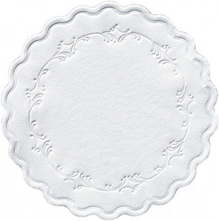 Duni White Romance Paper Coaster Round Ø9cm