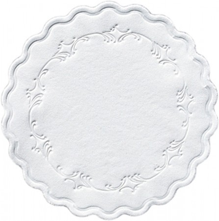 Duni White Romance Paper Coaster Round Ø9cm