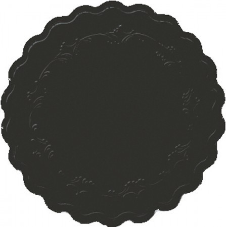 Duni Black Romance Paper Coaster Round Ø9cm