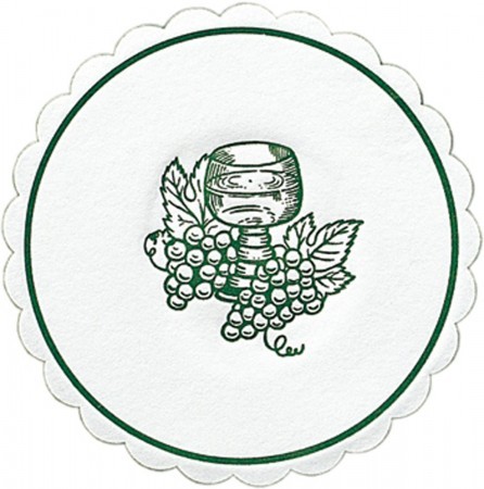 Duni Grapes Green Paper Coaster Round Ø10cm