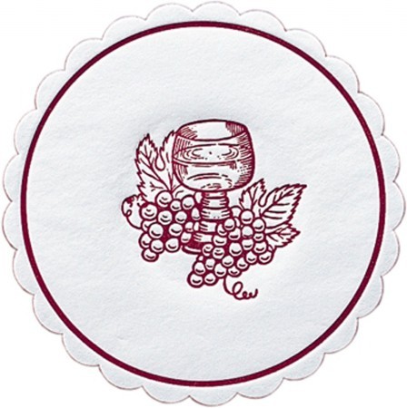 Duni Grapes Bordeaux Paper Coaster Round Ø10cm