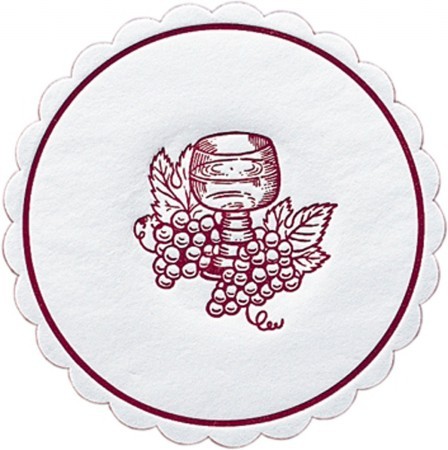 Duni Grapes Bordeaux Paper Coaster Round Ø10cm