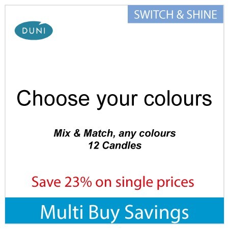 Duni Switch & Shine Refill Mix & Match 12 Candles