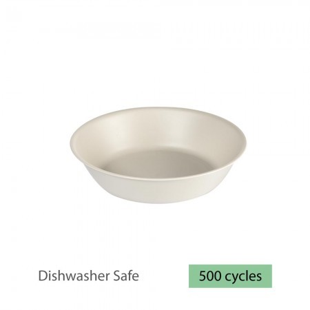 Duni Reusable Deep Serve Plate Round, Beige Ø18cm