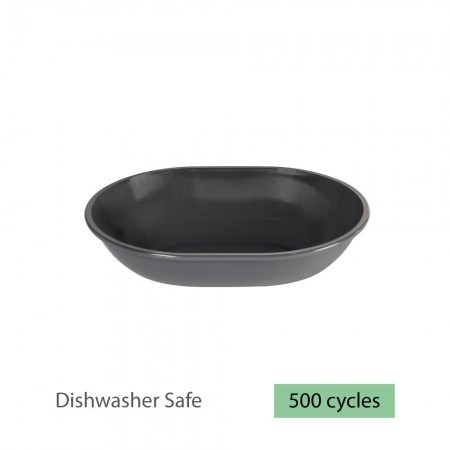 Duni Everywhere Oval Bowl Reusable 1000 ml Dark Grey