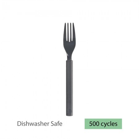 Duni Granite Fork Reusable 18cm Dark Grey