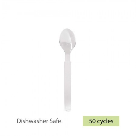 Duni Clear Spoon Reusable 18.5cm Transparent