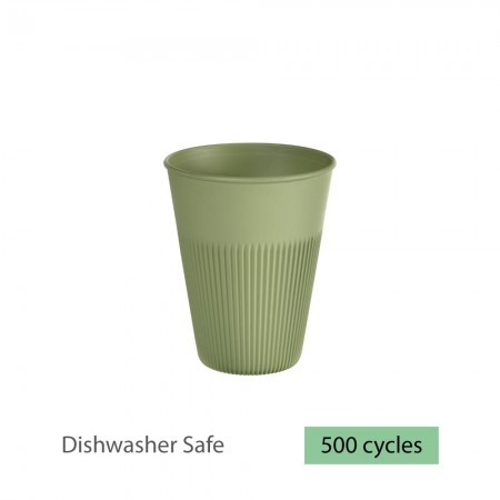 Duni Hot Stripes Cup Reusable 36cl / 12oz Green