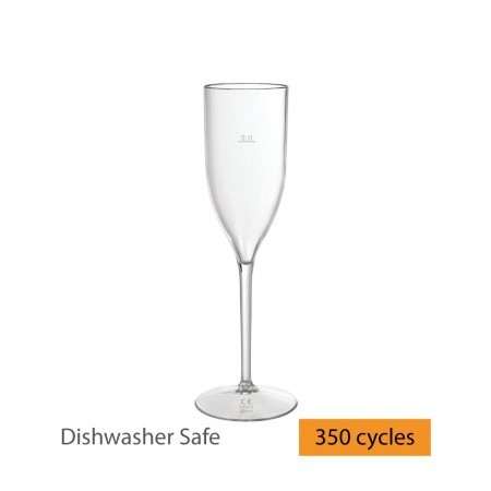 Duni Elegance Champagne Glass Reusable 13cl Transparent