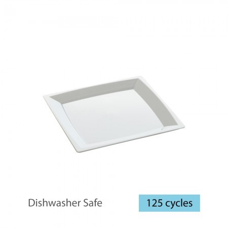 Duni Premium Sidedish Plate, Milan, Medium, 17cm x 17cm, White