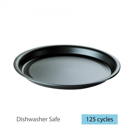 Duni Plastic Plate, Ø26cm Diameter, Black