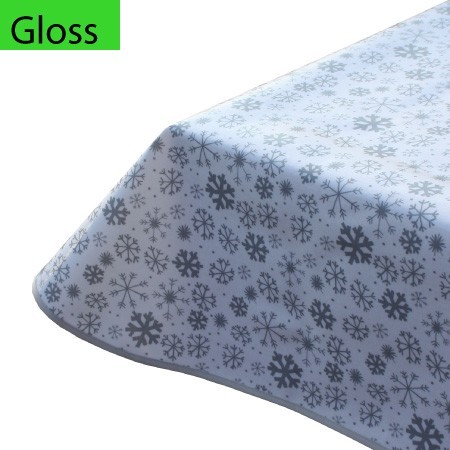 Gloss PVC Oilcloth Remnant, Snowy White 132cm x 266cm