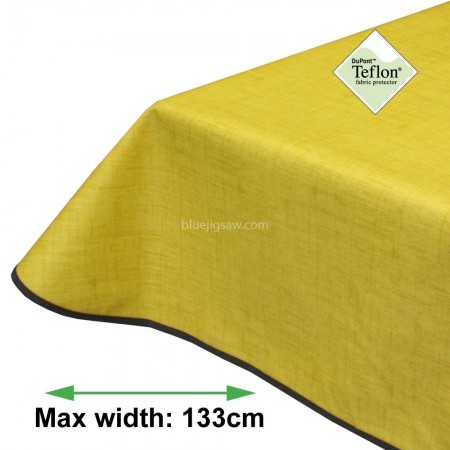 Symphony Lemon Yellow Acrylic Coated Tablecloth with Teflon