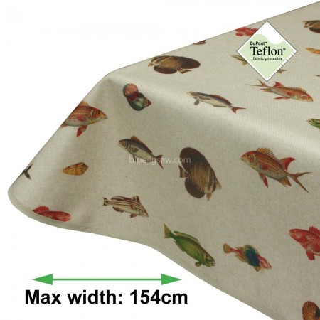 Go Fish Acrylic Coated Tablecloth with Teflon
