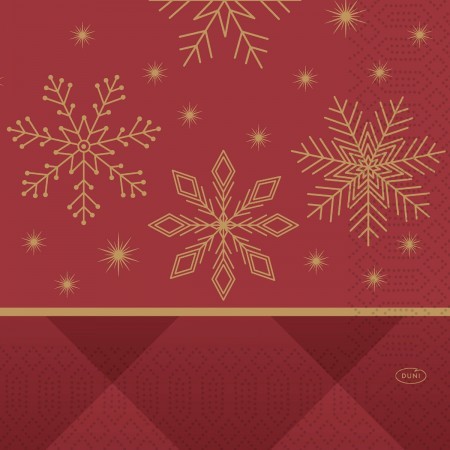 Duni Christmas Rhombus Bordeaux Tissue Napkin 3ply 33cm