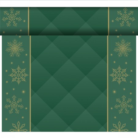 Duni Christmas Rhombus Green Bio Dunicel® Tete-a-Tete, 40cm x 24m