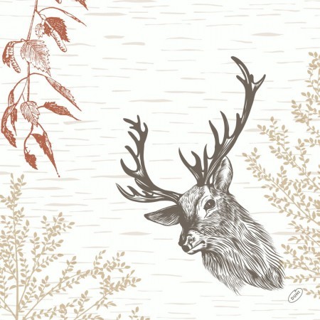 Bio Dunisoft® Napkin 40 x 40cm, Wood & Deer