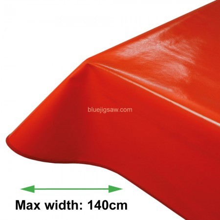 Plain Red Vinyl PVC Tablecloth