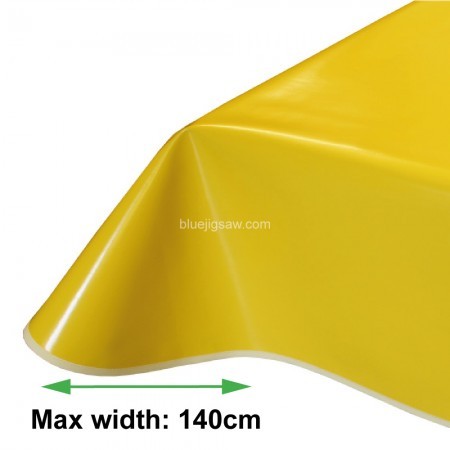Plain Yellow Vinyl PVC Tablecloth