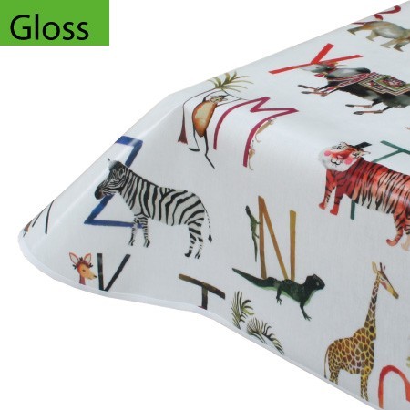 Alphabet Animals PVC Oilcloth Tablecloth