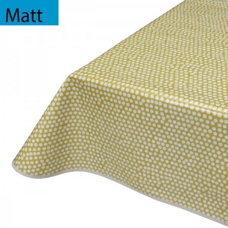 Simply Spots Ochre PVC Oilcloth Tablecloth