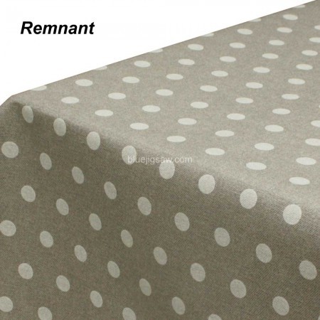 REMNANT Polka Dot Neutral 15mm Acrylic Coated Fabric