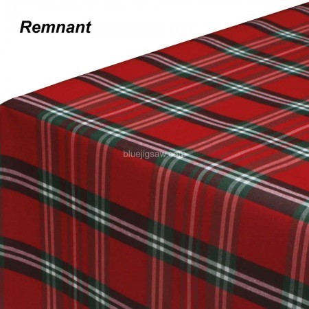 REMNANT Red Tartan Acrylic Coated Fabric