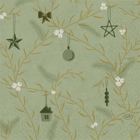 Duni Christmas Noel Pistachio Bio Dunisoft® Napkin 40cm