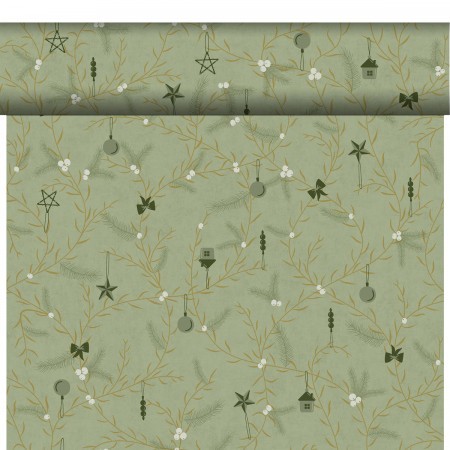 Duni Christmas Noel Pistachio Bio Dunicel® Tete-a-Tete, 40cm x 24m