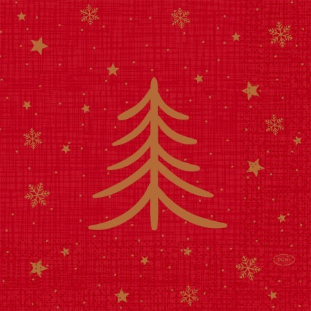 Duni Christmas Shimmer Trees Tissue Napkin 3ply 33cm