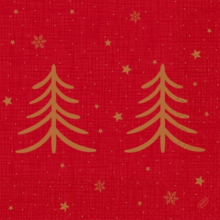 Duni Christmas Shimmer Trees Tissue Napkin 3ply 40cm