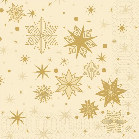 Duni Christmas Stargazing Cream Tissue Napkin 3ply 40cm