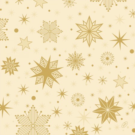 Duni Christmas Stargazing Cream Classic 4ply Tissue Napkin 40cm
