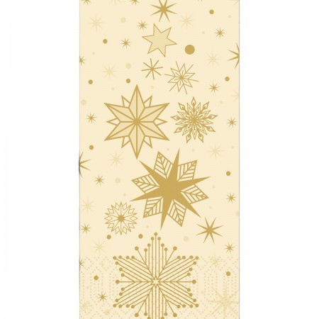 Duni Christmas Stargazing Cream Tissue Napkin 3ply 40cm, 1/8 Head Folded
